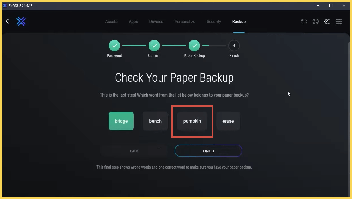 Exodus Wallet мнемоническая фраза