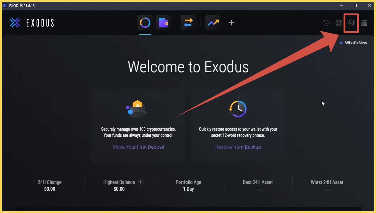 Exodus Wallet пароль