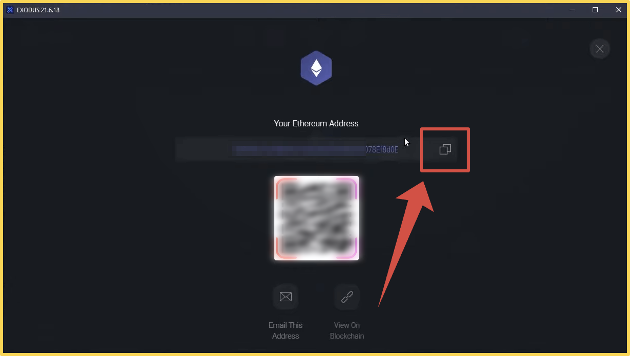 Exodus Wallet. Где взять адрес кошелька