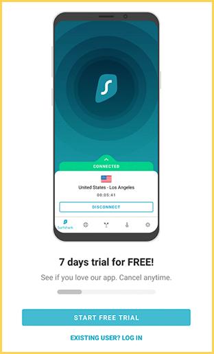 Пробный период Surfshark для iOS
